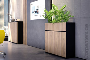 FACE Mid-height filing cabinet with Planter