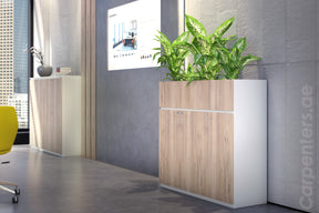 FACE Mid-height filing cabinet with Planter