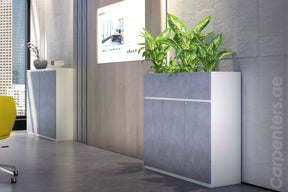 FACE Mid-height filing cabinet with Planter