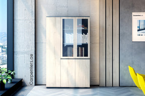 FACE Full-height filing cabinet - 2x Half Glass & half shutter+ 1x Full shutter