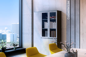 FACE Full-height filing cabinet - 2x Half Glass & half shutter+ 1x Full shutter