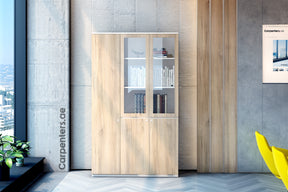 FACE Full-height filing cabinet - 2x Half Glass & half shutter+ 1x Full shutter
