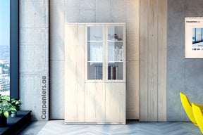 FACE Full-height filing cabinet - 2x Half Glass & half shutter+ 1x Full shutter