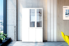 FACE Full-height filing cabinet - 2x Half Glass & half shutter+ 1x Full shutter